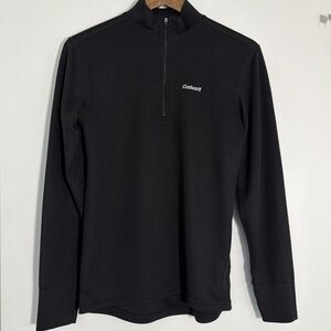 Carhartt 1/4 Zip Shirt Mens S Regular Black longsleeve shirt